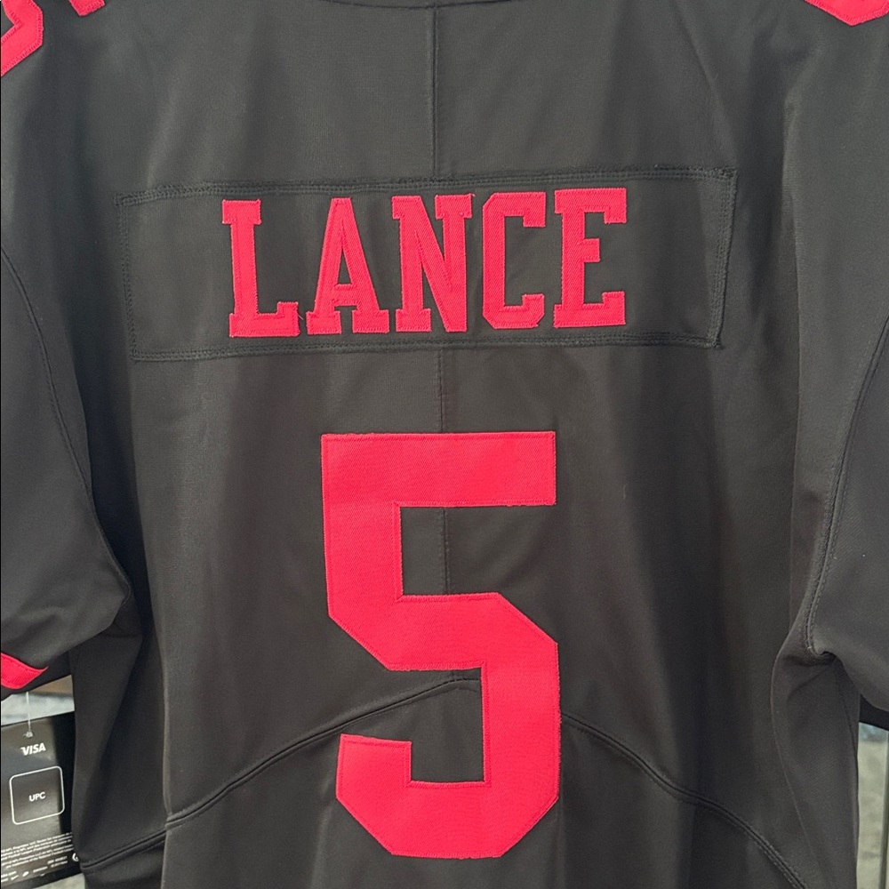 NWT Nike NLF Shop Men's Black and Red San Francisco 49ers Jersey size Large - Picture 7 of 8